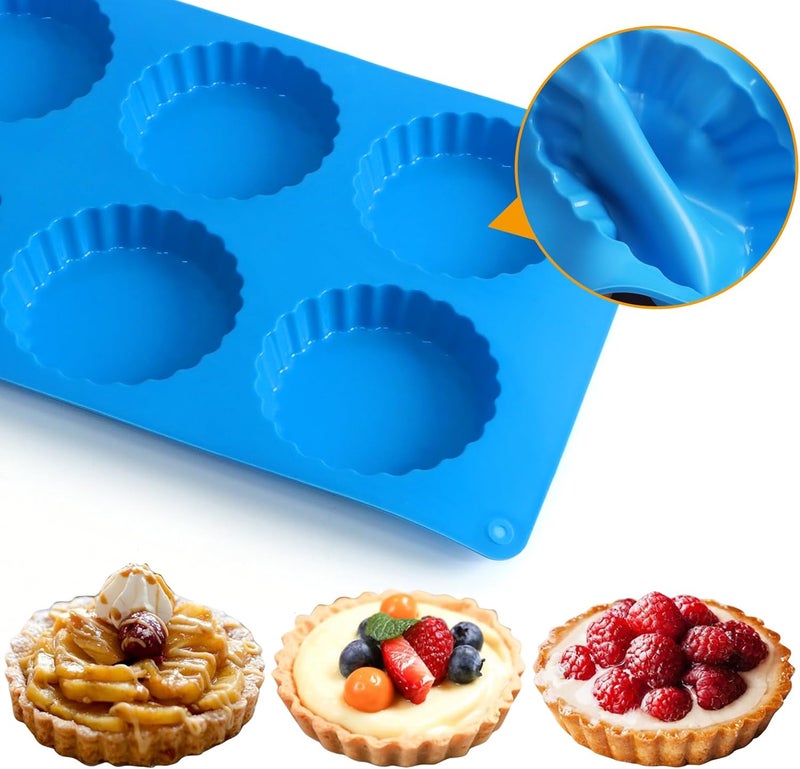 Sidosir 3pcs Peanut Butter Cup Mold, Silicone Mini Tart Pan for Bite Size Fat Bombs, Silicone Chocolate Candy Mold for Brownie (Keto Cup) - Image 4